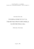 prikaz prve stranice dokumenta Informacijski sustav za vremensko-prostorni prikaz složenih podataka