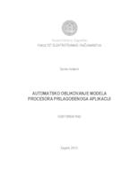 prikaz prve stranice dokumenta Automatsko oblikovanje modela procesora prilagođenoga aplikaciji
