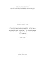 prikaz prve stranice dokumenta Procjena očekivanog stupnja potpunosti genoma iz dostupnih očitanja