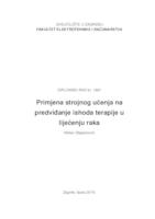 prikaz prve stranice dokumenta Primjena strojnog učenja na predviđanje ishoda terapije u liječenju raka