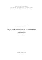 prikaz prve stranice dokumenta Sigurna komunikacija između Web programa