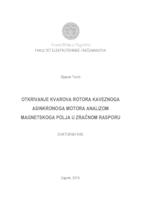 prikaz prve stranice dokumenta Otkrivanje kvarova rotora kaveznoga asinkronoga motora analizom magnetskoga polja u zračnom rasporu