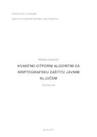 prikaz prve stranice dokumenta Kvantno-otporni algoritmi za kriptografsku zaštitu javnim ključe