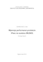 prikaz prve stranice dokumenta Mjerenje performansi protokola IPsec na sustavu IMUNES