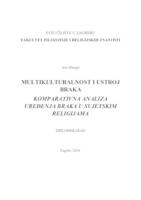 prikaz prve stranice dokumenta Multikulturalnost i ustroj braka Komparativna analiza uređenje braka u svjetskim religijama