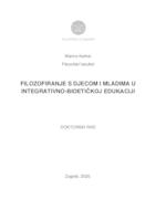 prikaz prve stranice dokumenta Filozofiranje s djecom i mladima u integrativno-bioetičkoj edukaciji