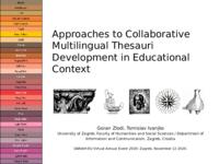 prikaz prve stranice dokumenta Approaches to collaborative multilingual thesauri development in educational context