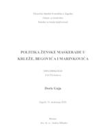 prikaz prve stranice dokumenta Politika ženske maskerade u Krleže, Begovića i Marinkovića