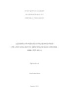 prikaz prve stranice dokumenta Alternativni pedagoški koncepti u ustanovama ranog i predškolskog odgoja i obrazovanja
