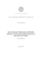 prikaz prve stranice dokumenta Novi konjugati imidazo[4,5-b]piridina: sinteza, strukturna karakterizacija i biološka aktivnost