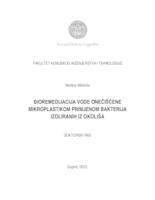 prikaz prve stranice dokumenta Bioremedijacija vode onečišćene mikroplastikom primjenom bakterija izoliranih iz okoliša