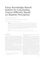 Fuzzy knowledge-based system for calculating course difficulty based on student perception