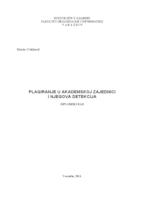 prikaz prve stranice dokumenta Plagiranje u akademskoj zajednici i njegova detekcija