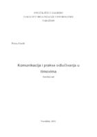 prikaz prve stranice dokumenta Komunikacija i prakse odlučivanje u timovima