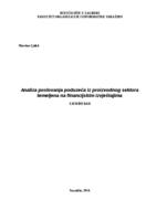 prikaz prve stranice dokumenta Analiza poslovanja poduzeća iz proizvodnog sektora temeljena na financijskim izvještajima 