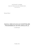 prikaz prve stranice dokumenta Razvoj web aplikacije korištenjem programskog okvira Angular.js