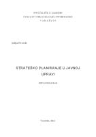 prikaz prve stranice dokumenta Strateško planiranje u javnoj upravi