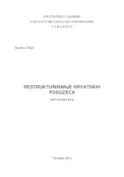 prikaz prve stranice dokumenta Restrukturiranje hrvatskih poduzeća