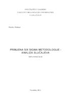 prikaz prve stranice dokumenta Primjena Six Sigma metodologije- analiza slučajeva