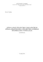 prikaz prve stranice dokumenta Upravljanje projektima s naglaskom na rizike u projektima uvođenja informacijske tehnologije