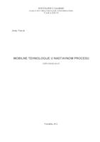prikaz prve stranice dokumenta Mobilne tehnologije u nastavnom proces