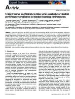 prikaz prve stranice dokumenta Using Fourier coefficients in time series analysis for student performance prediction in blended learning environments