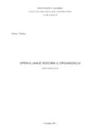 prikaz prve stranice dokumenta Upravljanje rizicima u organizaciji