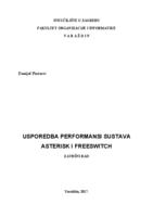 prikaz prve stranice dokumenta Usporedba performansi sustava Asterisk i FreeSWITCH