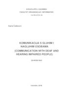 prikaz prve stranice dokumenta Komunikacija s gluhim i nagluhim osobama