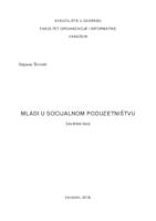 prikaz prve stranice dokumenta Mladi u socijalnom poduzetništvu