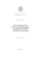 prikaz prve stranice dokumenta Procjena kvalitete procesa e-obrazovanja na visokim učilištima u Republici Hrvatskoj