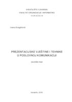 prikaz prve stranice dokumenta Prezentacijske vještine i tehnike u poslovnoj komunikaciji