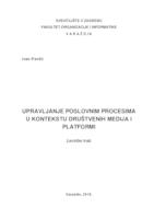 prikaz prve stranice dokumenta Upravljanje poslovnim procesima u kontekstu društvenih medija i platformi