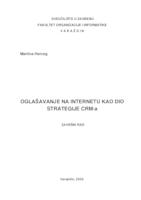 prikaz prve stranice dokumenta Oglašavanje na Internetu kao dio strategije CRM-a