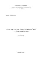 prikaz prve stranice dokumenta Analiza i vizualizacija dnevničkih zapisa u Pythonu