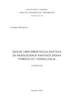 prikaz prve stranice dokumenta Dizajn i implementacija sustava za nadgledanje kakvoće zraka pomoću IoT tehnologija