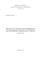 prikaz prve stranice dokumenta Implikacije financijske pismenosti na suvremena financijska tržišta