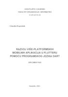 prikaz prve stranice dokumenta Razvoj više-platformskih mobilnih aplikacija u Flutteru pomoću programskog jezika Dart