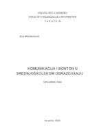 prikaz prve stranice dokumenta Komunikacija i bonton u srednjoškolskom obrazovanju