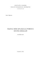 prikaz prve stranice dokumenta Razvoj web aplikacija pomoću okvira Angular