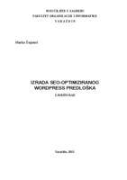 prikaz prve stranice dokumenta Izrada SEO-optimiziranog wordpress predloška