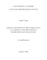 prikaz prve stranice dokumenta Izrada sintetičkog trenažera leta za uvježbavanje procedura u instrumentalnom letenju