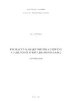 prikaz prve stranice dokumenta Proračun karakteristika uzdužne stabilnosti aviona Diamond DA40 D