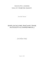 prikaz prve stranice dokumenta Eksploatacijske značajke trase autoceste A2 Zagreb-Macelj