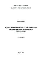 prikaz prve stranice dokumenta Mjerenje vremena putovanja u cestovnom prometu primjenom Bluetooth tehnologije