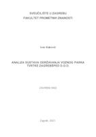 prikaz prve stranice dokumenta Analiza sustava održavanja voznog parka tvrtke Zagrebšped d.o.o.