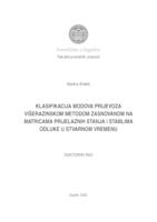 prikaz prve stranice dokumenta Klasifikacija modova prijevoza višerazinskom metodom zasnovanom na matricama prijelaznih stanja i stablima odluke u stvarnom vremenu