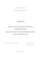 prikaz prve stranice dokumenta Analiza stanja i održavanja javnih cesta na području Varaždinske županije