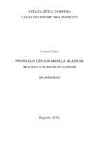 prikaz prve stranice dokumenta Proračun i izrada modela mlaznog motora s elektropogonom
