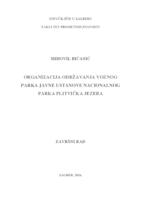 prikaz prve stranice dokumenta Organizacija održavanja voznog parka javne ustanove NP Plitvička jezera